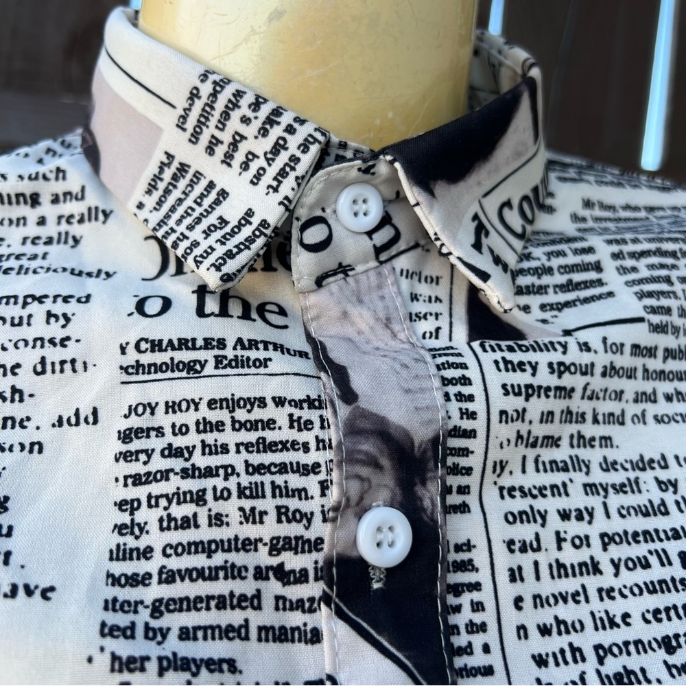 Newspaper Article Collared Button Down - image 5